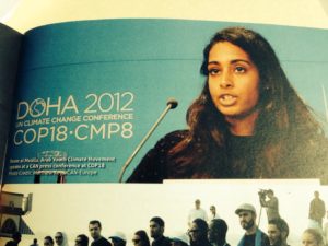 Speaking at the Climate Action Network (CAN) International Press Conference at the UNFCCC COP18 in Doha (2012)